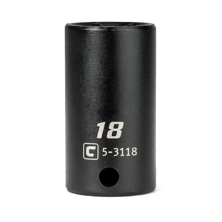 Capri Tools 3/8 in. Drive 18 mm Semi-Deep Impact Socket CP53118